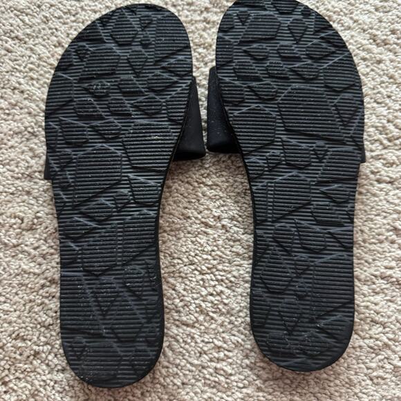 Volcom Women's Simple Slides Open Toe Sandals Size 6 w/ Black Leather Band - Picture 8 of 11
